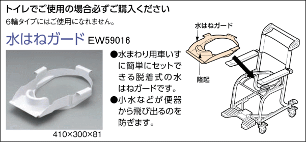 TOTO水回り用車いす4輪キャスター用水はねガード