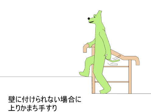 玄関の上がり框手すり