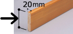 補強板 20mm厚の幅