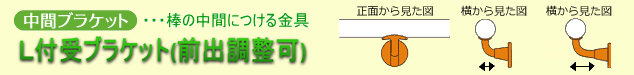 Ｌ付受ブラケット（前出調整機能付）
