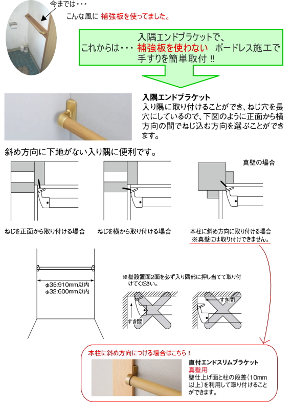 入隅エンドブラケット