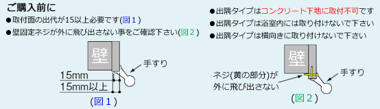 インテリアバーの出隅手摺