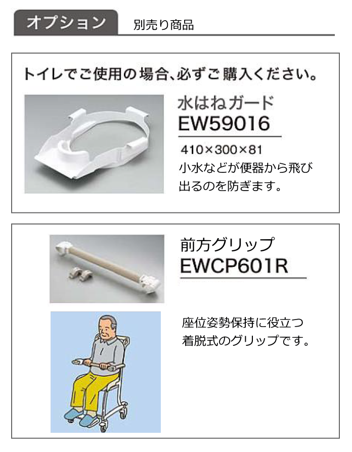 水まわり用車いす TOTO EWCS605CS セット Cタイプ 穴なし ソフトシート 