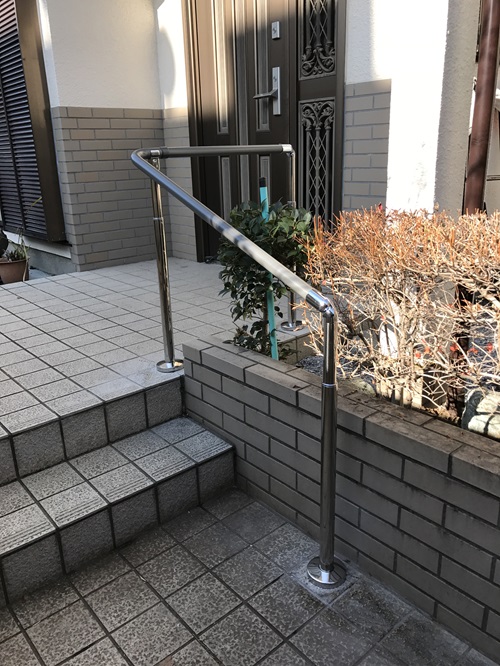 TOTO屋外手摺ステンレス製(施工例5)