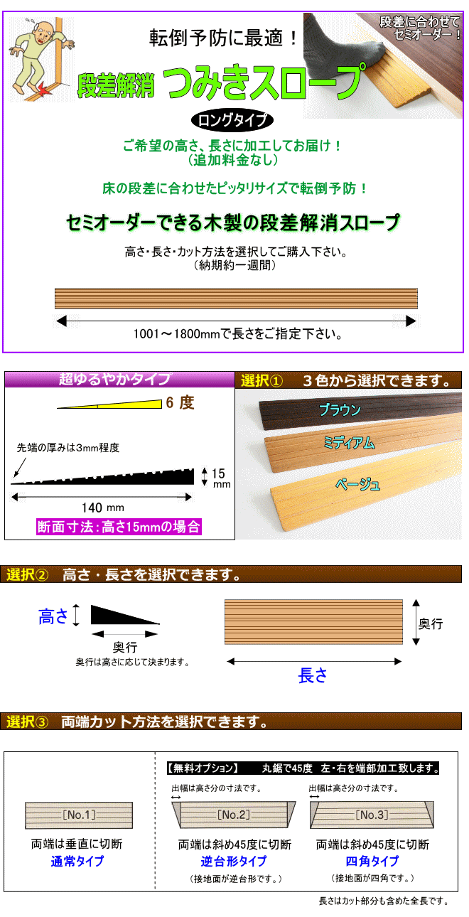 段差解消スロープの通販 室内用 車椅子 木製 寸法オーダーｏｋ