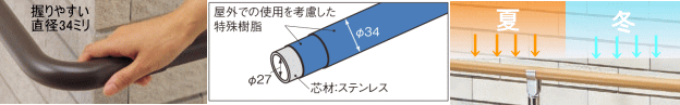 屋外用手摺り