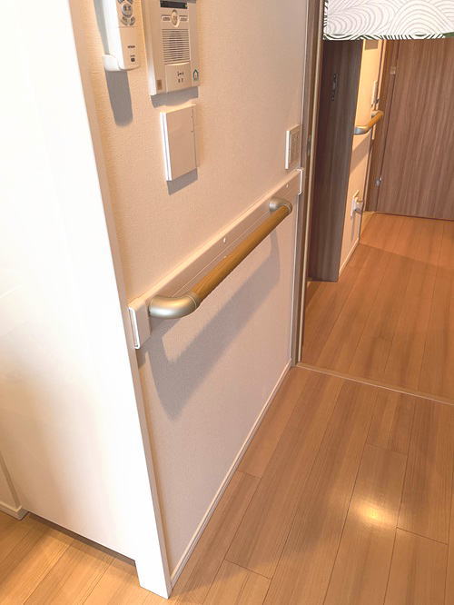 廊下の補強板使用のよこ手すり(施工例6)