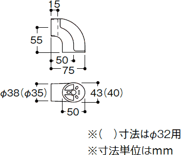 TOTOエンドホルダーの寸法