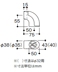 TOTOエンドホルダーの寸法