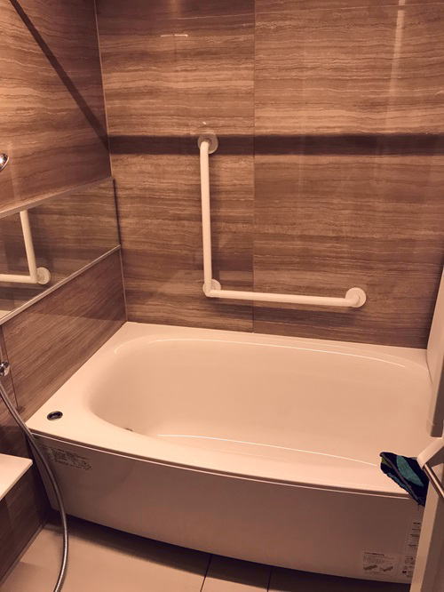 ユニットバス用TOTOインテリアバーFシリーズ手摺(施工例17)